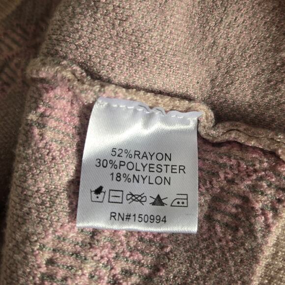 New Cottage Floral Cardigan Puff Sleeve Feminine Pink Pearl Button Women XL - Picture 11 of 12